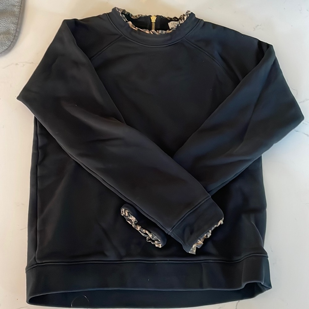 J Crew leopard collar sweatshirt